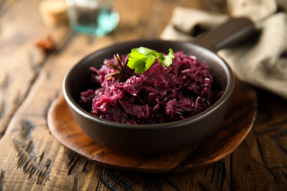 gekochter rotkohl