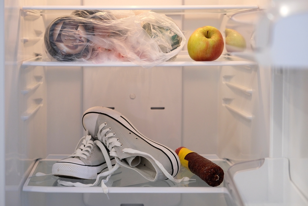 schuhe im kühlschrank