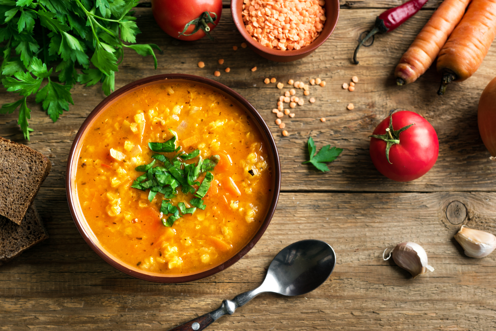 angedickte linsensuppe