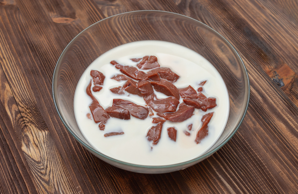 in milch eingelegte leber