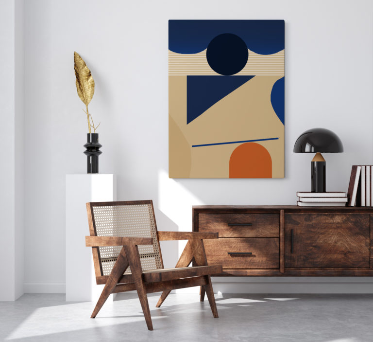 Abstrakte Bilder im Wohnzimmer: Dekoration mal anders