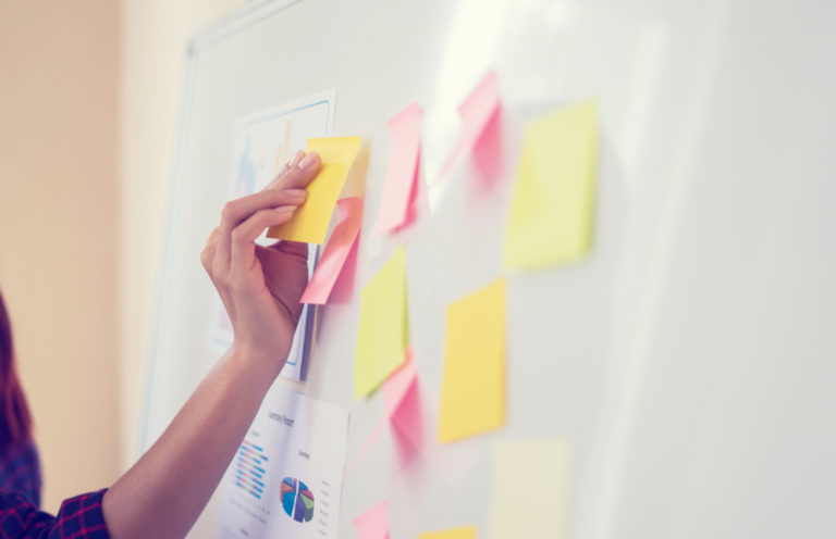 Haftnotizen als praktische Helfer für die Organisation und Planung von Projekten und Aufgaben